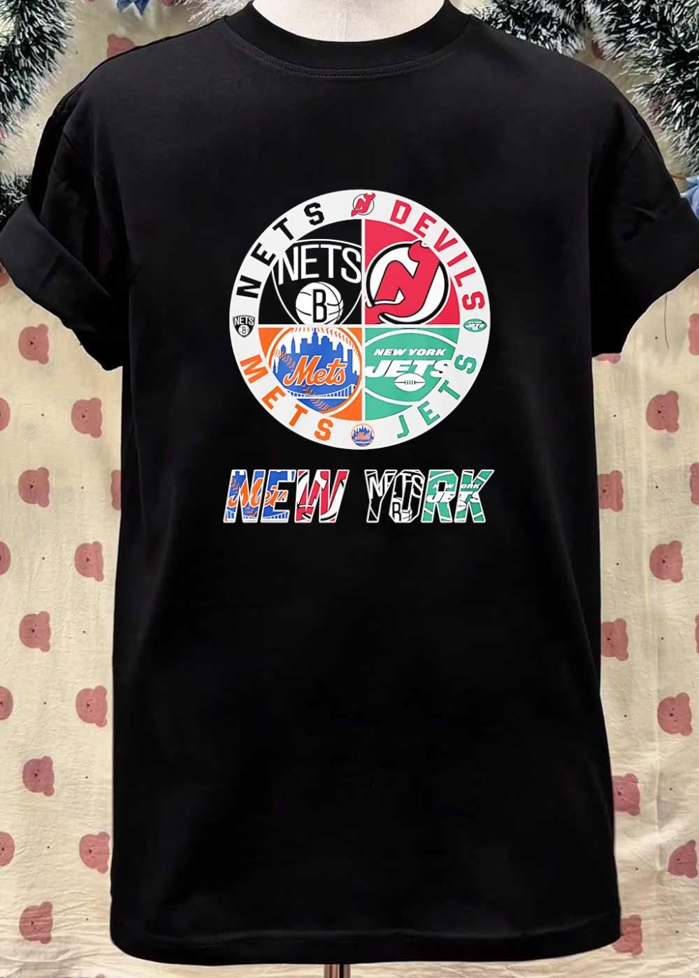 Nets Devils Mets Jets Logo New York Sports Teams Shirt