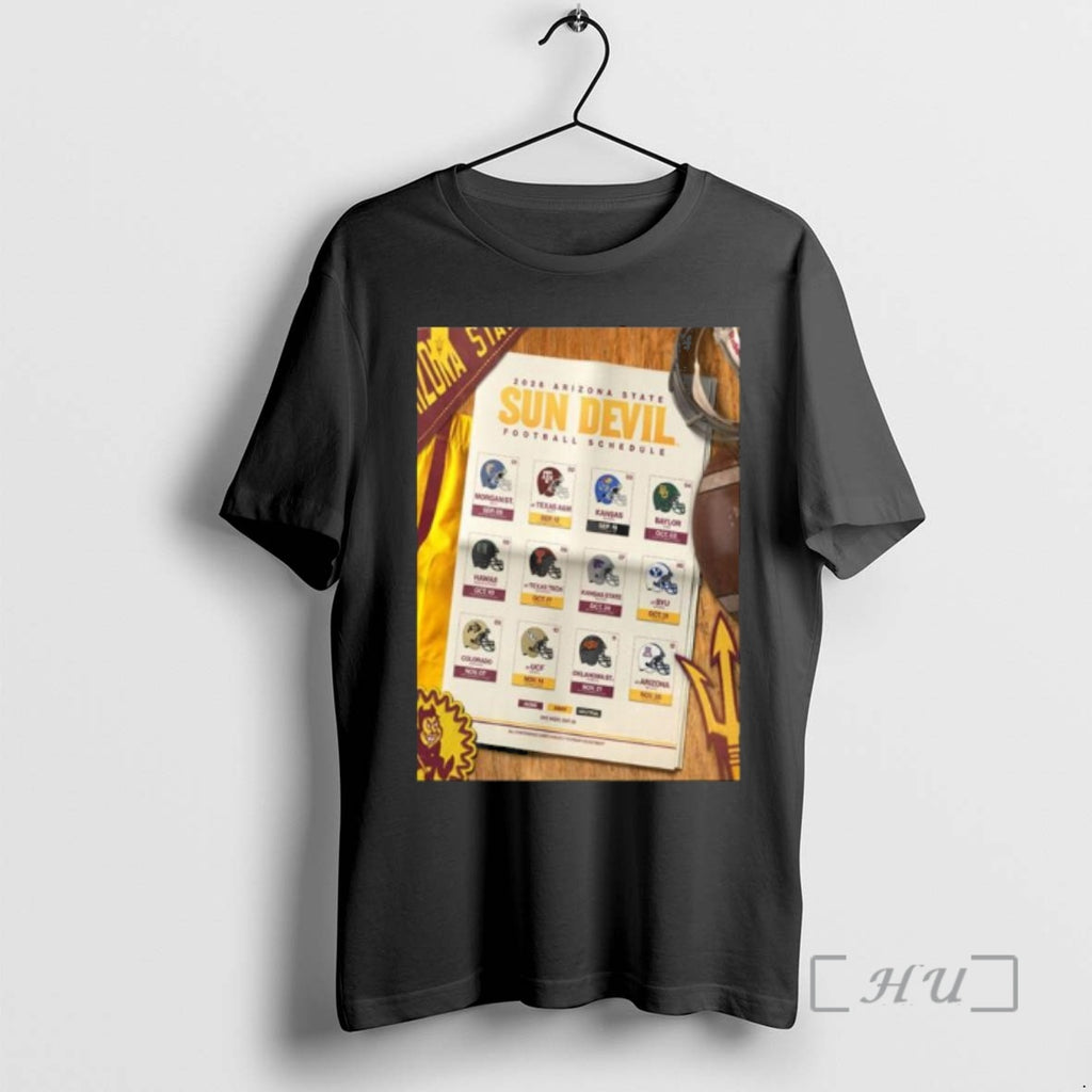 New Arizona State Sun Devil Football Football Ncaa Schedule Season 2026 Premium T Shirts Sweater
