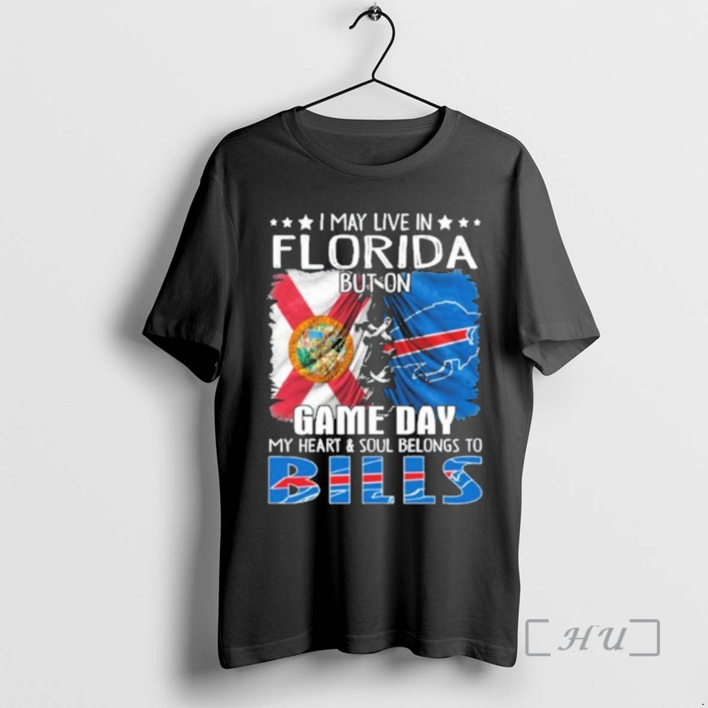 New I May Live In Florida But On Gameday My Heart And Soul Belongs To