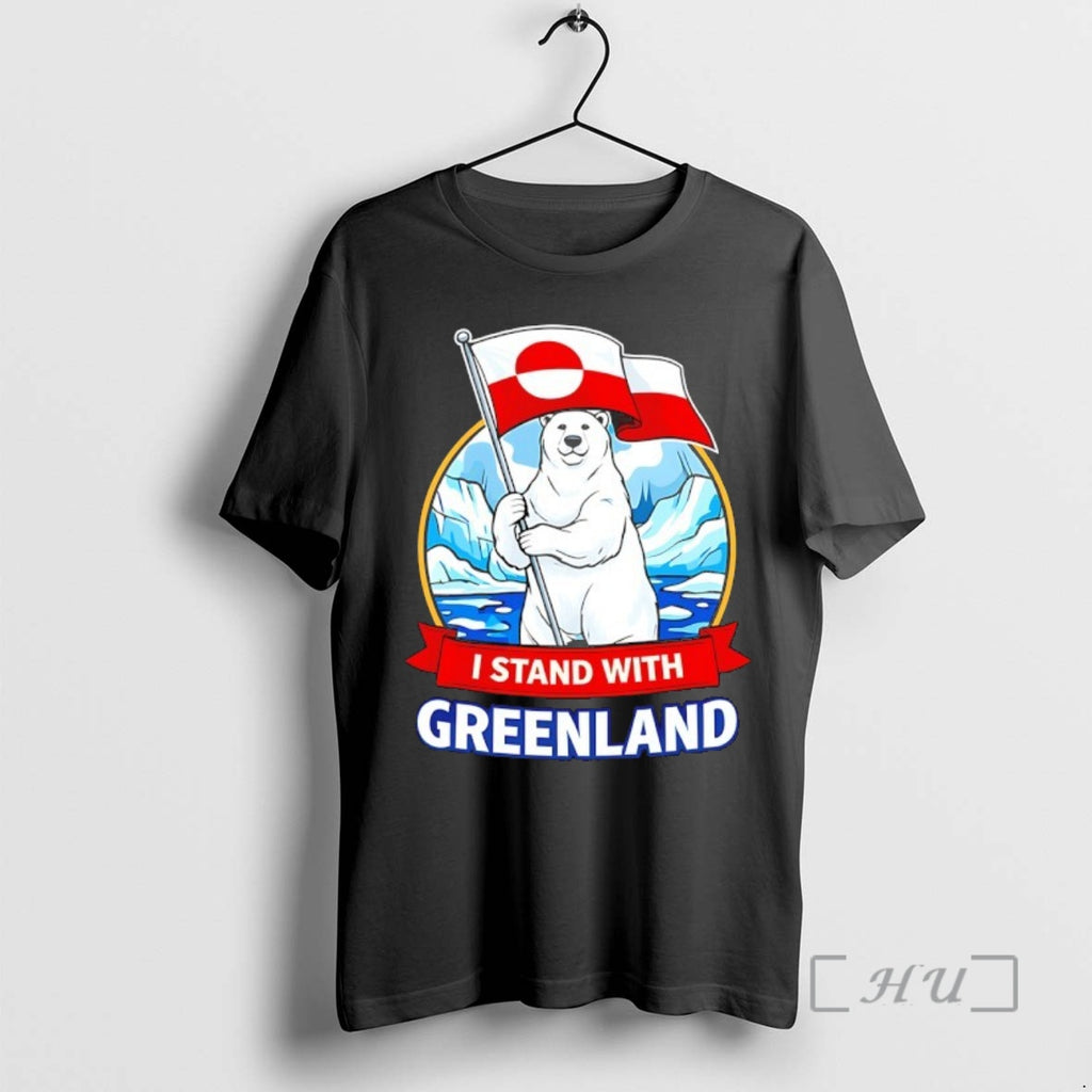 New I Stand With Greenland Polar Bear Flag