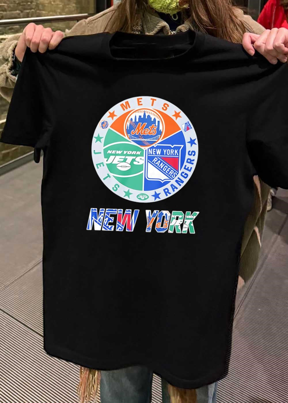 New York Mets Jets Rangers Team Logo Apparel shirt