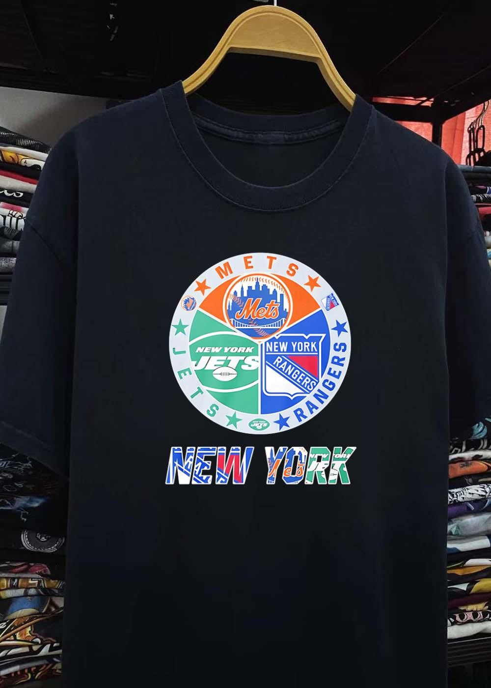 New York Mets Jets Rangers Team Logo Apparel shirt