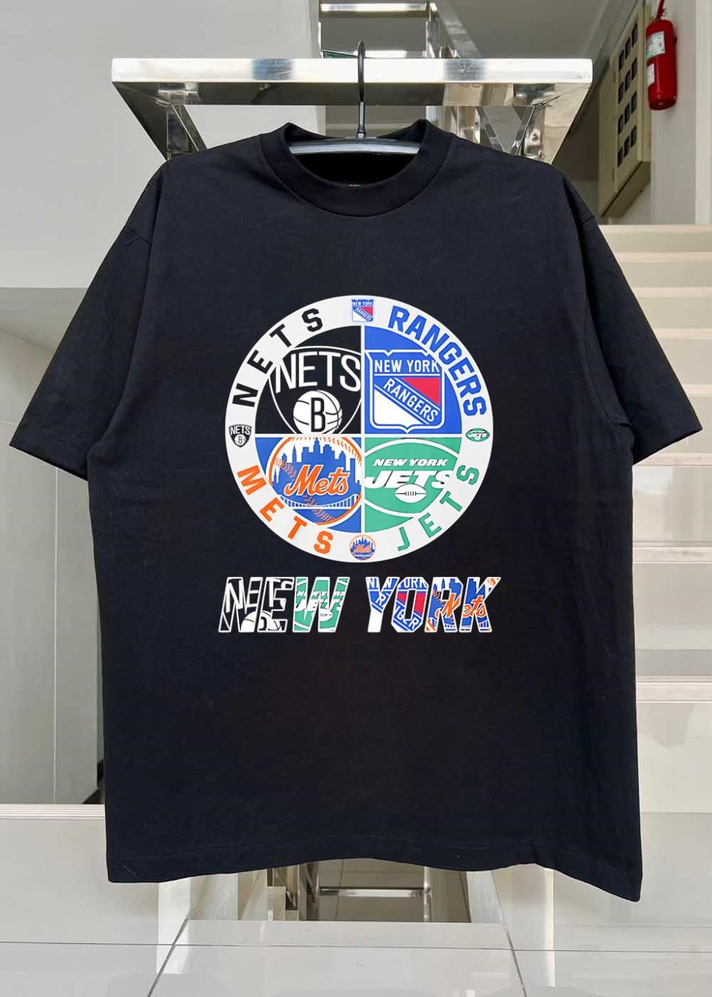 New York Nets Rangers Mets Jets Sport shirt