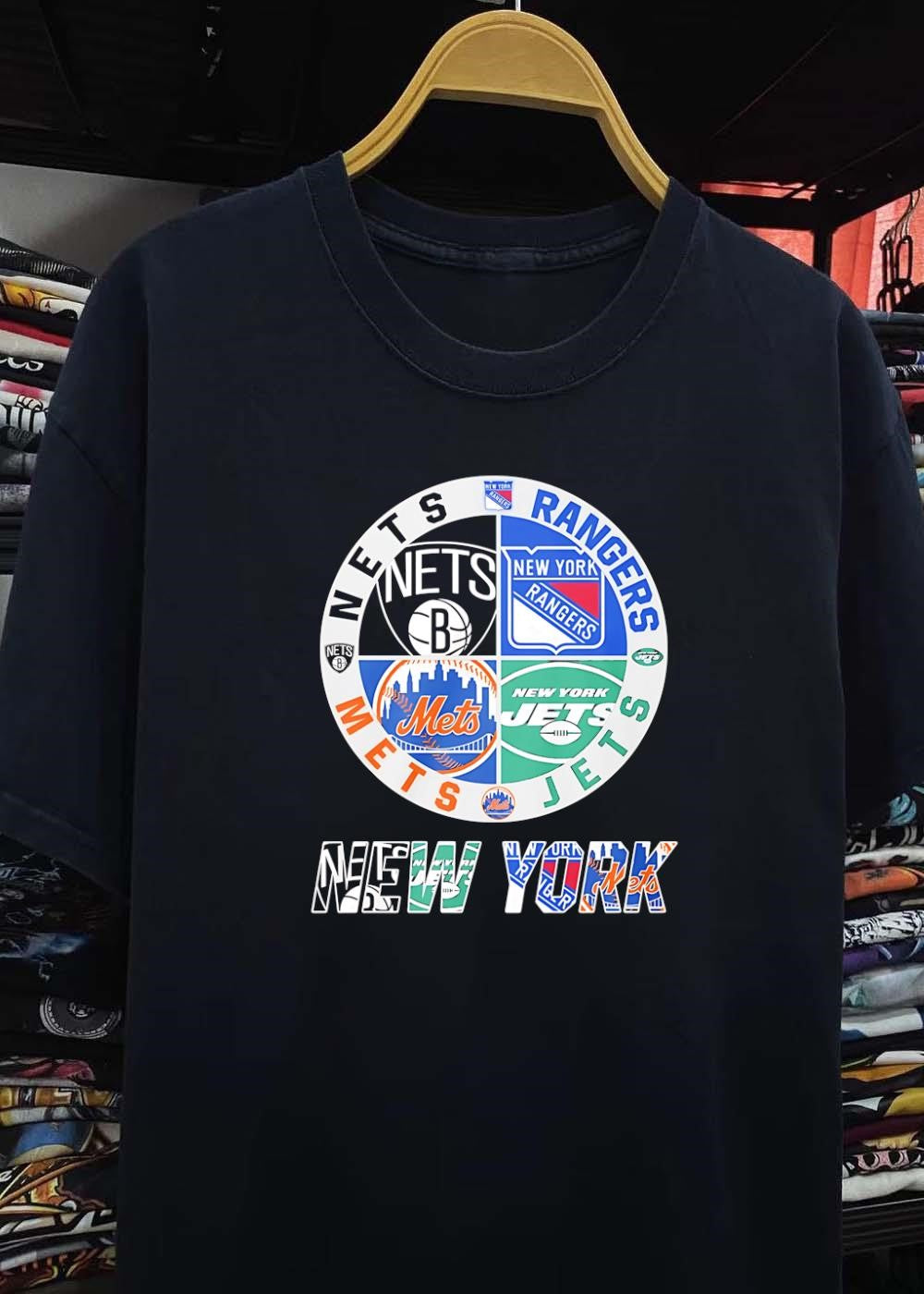 New York Nets Rangers Mets Jets Sport shirt