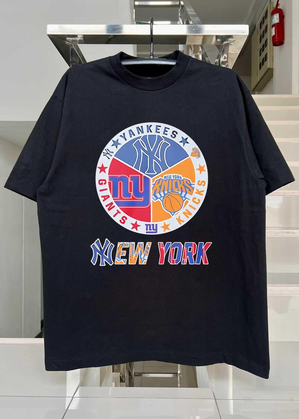 New York Sports Fan Art Print shirt Yankees Giants Knicks