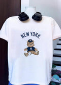 New York Yankees Teddy Bear Sitting with Baseball Youth T-Shirt