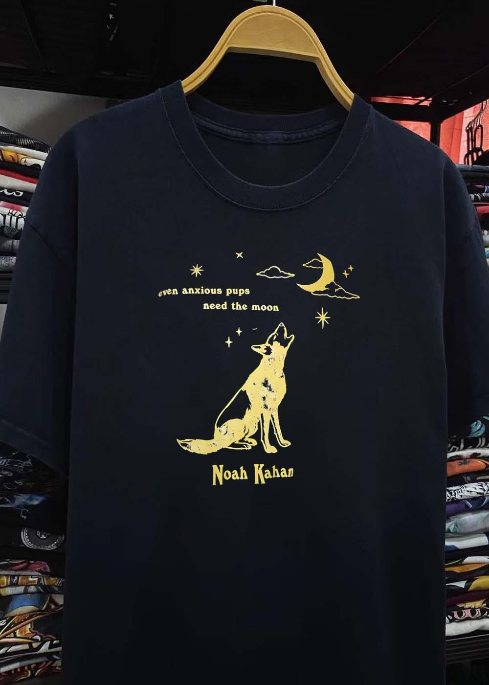 Noah Kahan even anxious pups need the moon shirt