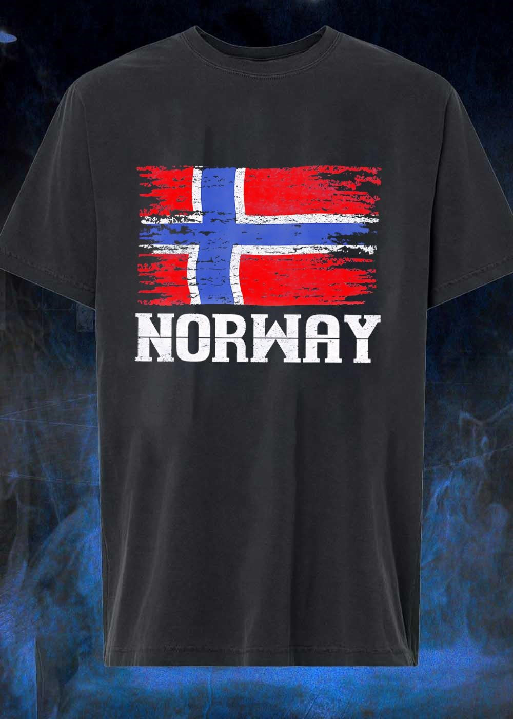 Norway Distressed Nordic Country Heritage Grunge Aesthetic Men’s shirt