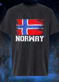 Norway Distressed Nordic Country Heritage Grunge Aesthetic Men’s shirt