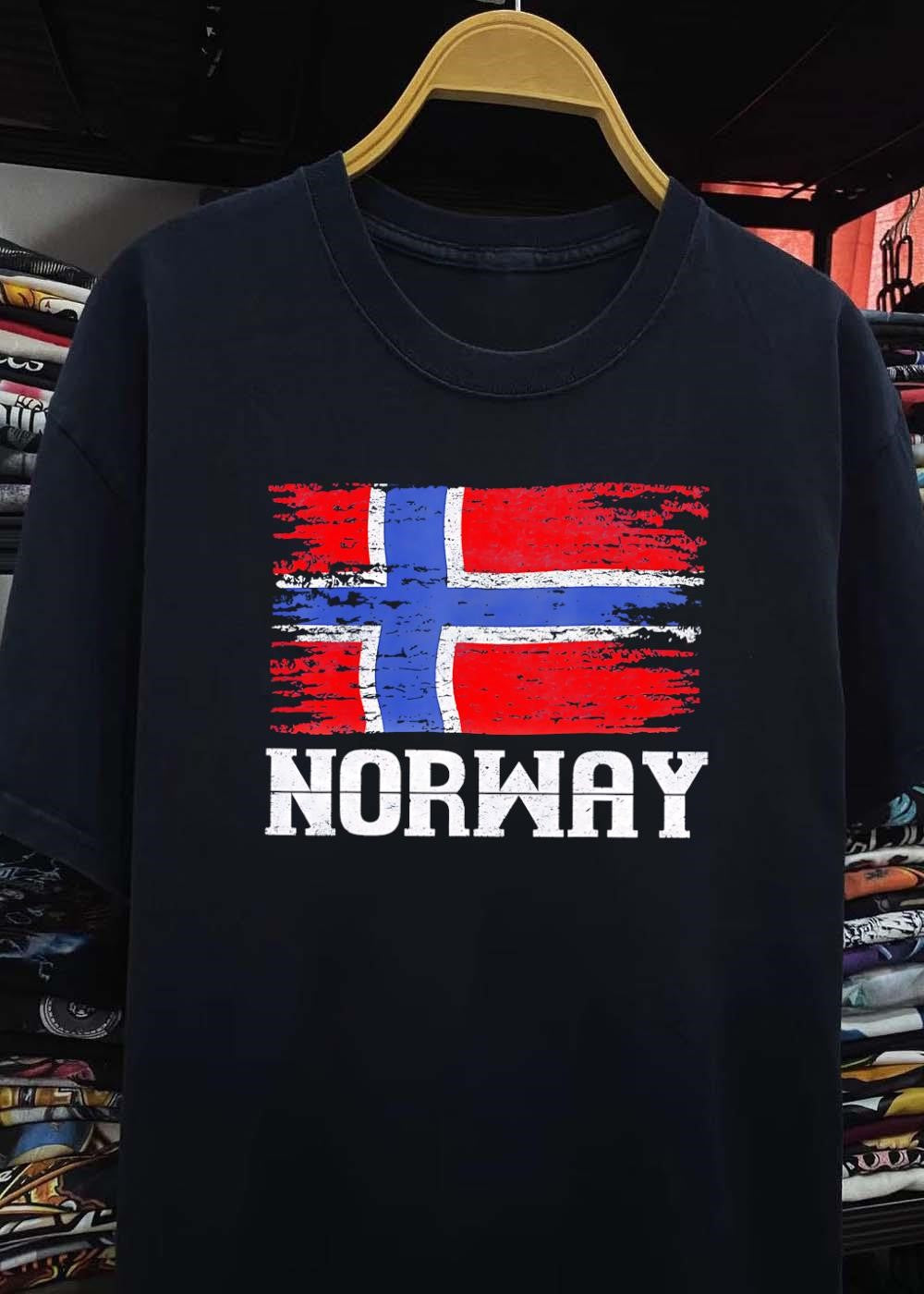 Norway Distressed Nordic Country Heritage Grunge Aesthetic Men’s shirt