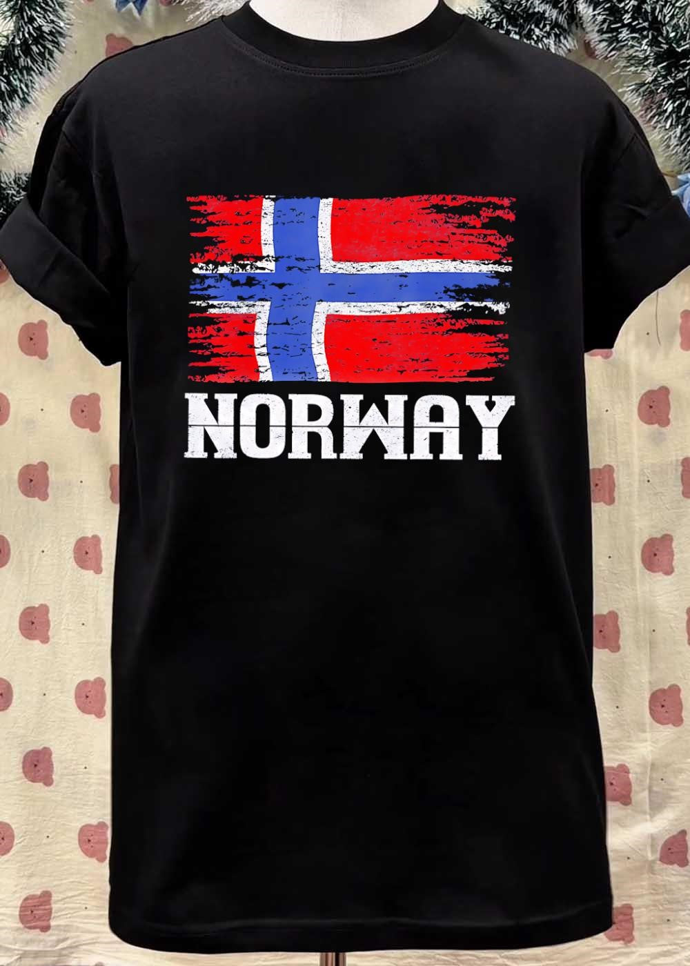 Norway Distressed Nordic Country Heritage Grunge Aesthetic Men’s shirt