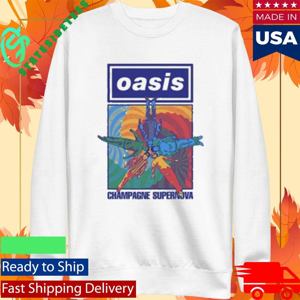 Oasis Champagne Supernova Band Floor Lay Shirt