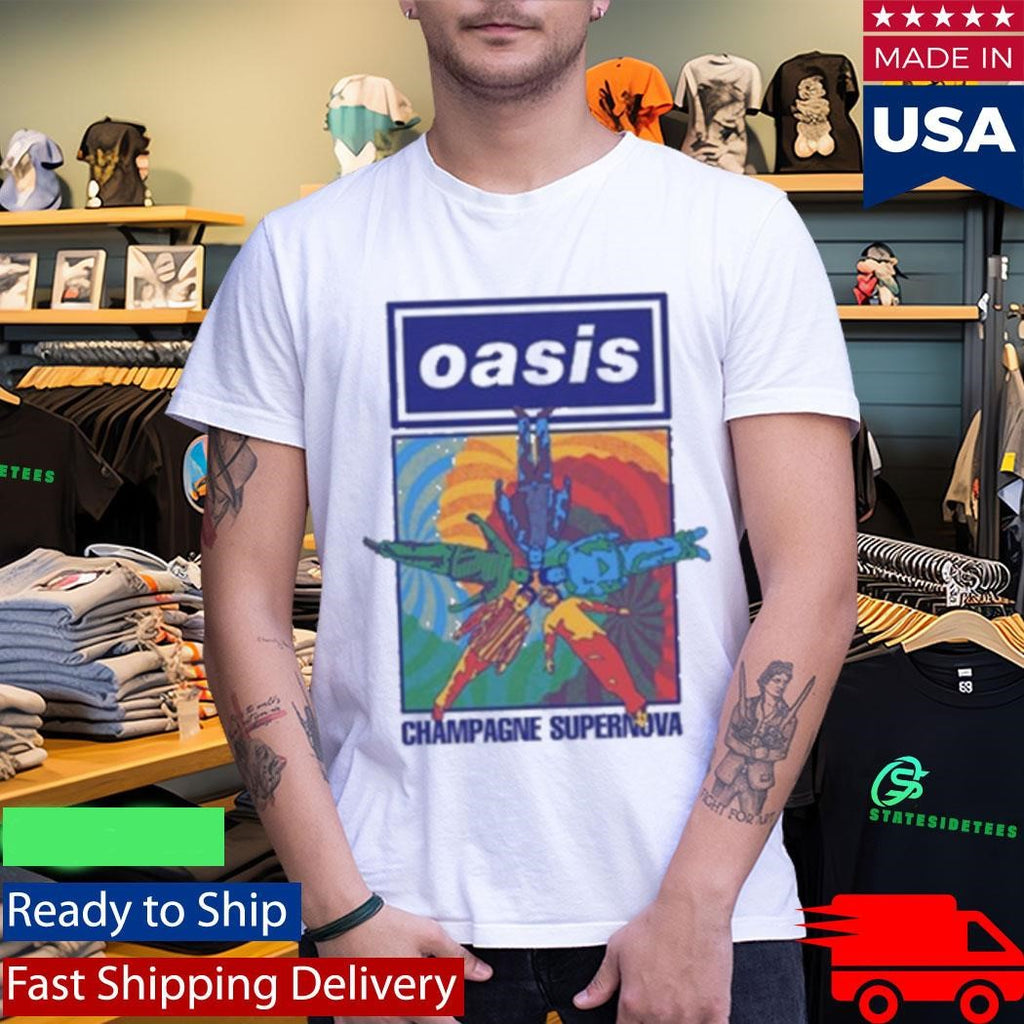 Oasis Champagne Supernova Band Floor Lay Shirt