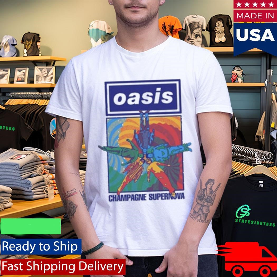 Oasis Champagne Supernova Band Floor Lay Shirt