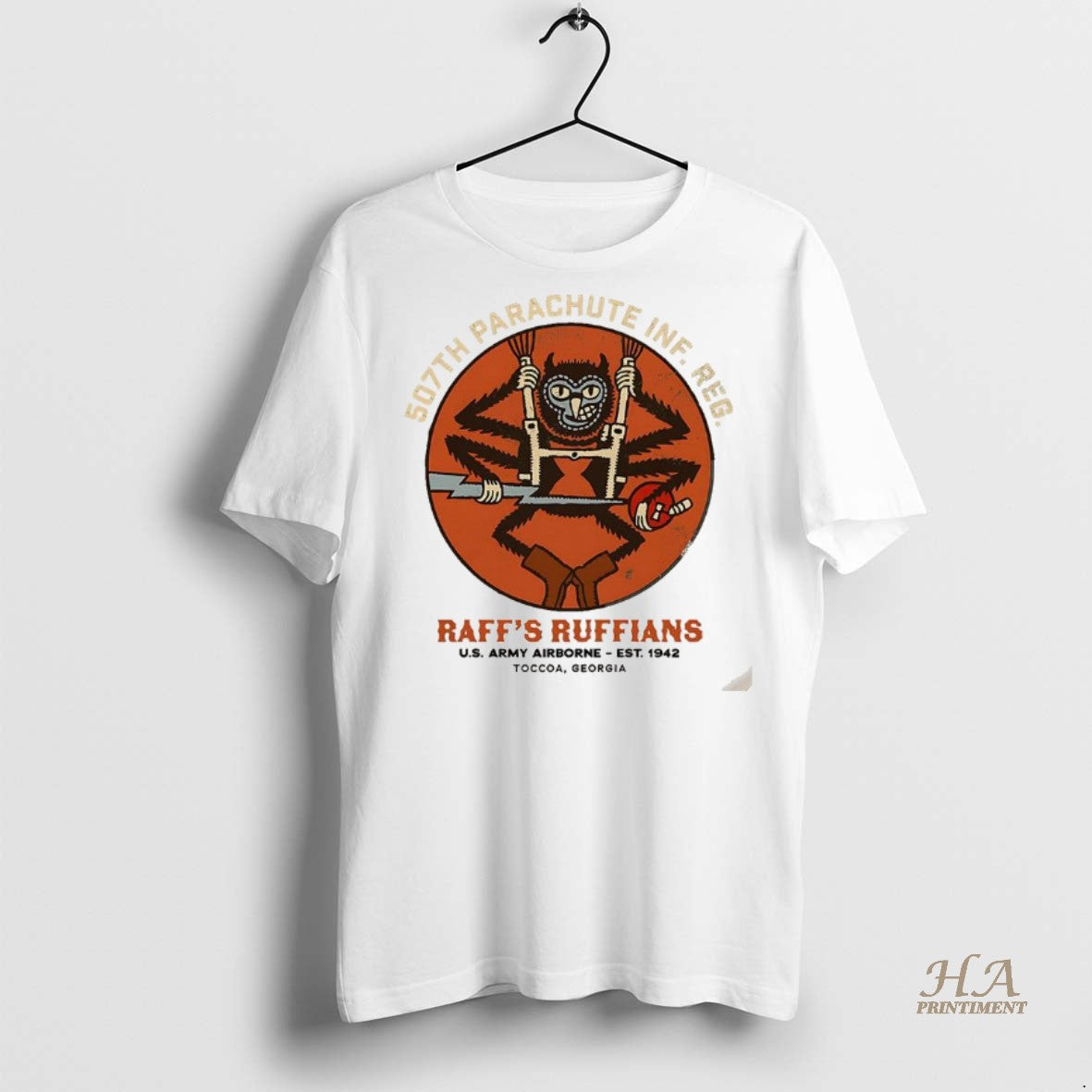 Official 507th Parachute Infantry Regiment Raffs Ruffians Us Army Logo Shirt