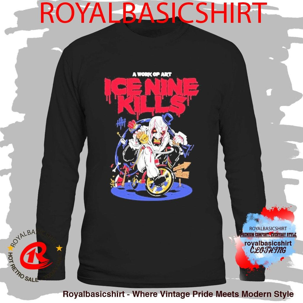A Work Of Art Ice Nine Kills Terrifier Tricycle Of Torture Halfway To Halloween Shirt