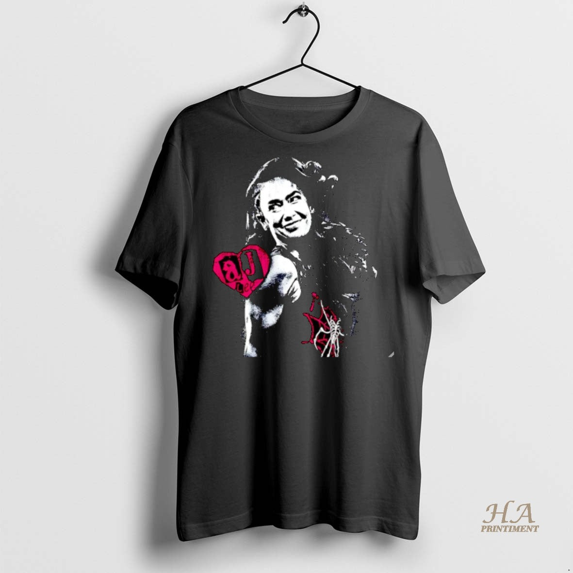 Official Aj Lee Silhouette Retro Christmas Shirt
