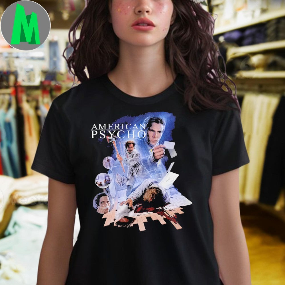 American Psycho Patrick Bateman Movie Poster T-Shirt