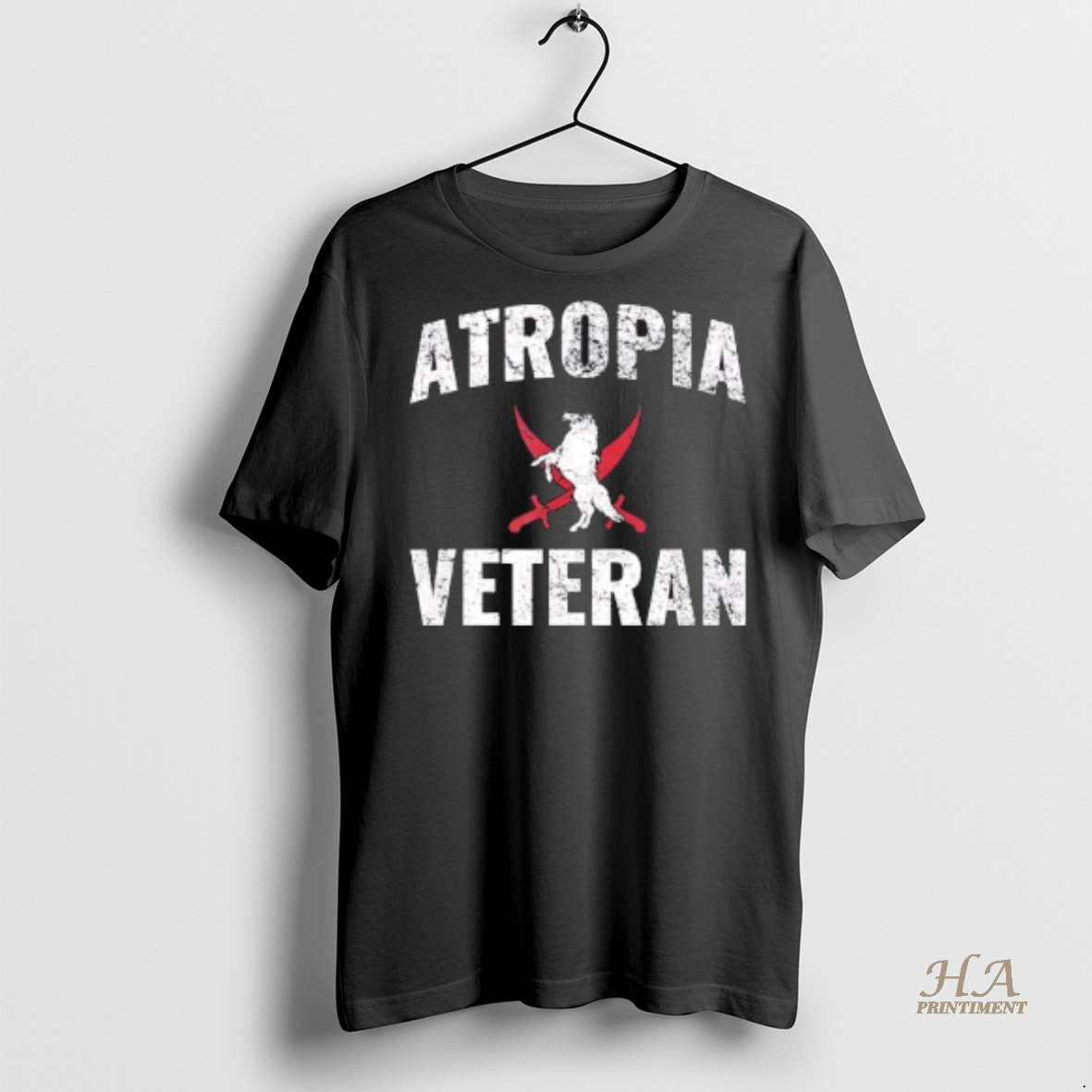 Official Atropia Veteran Logo Black Shirt