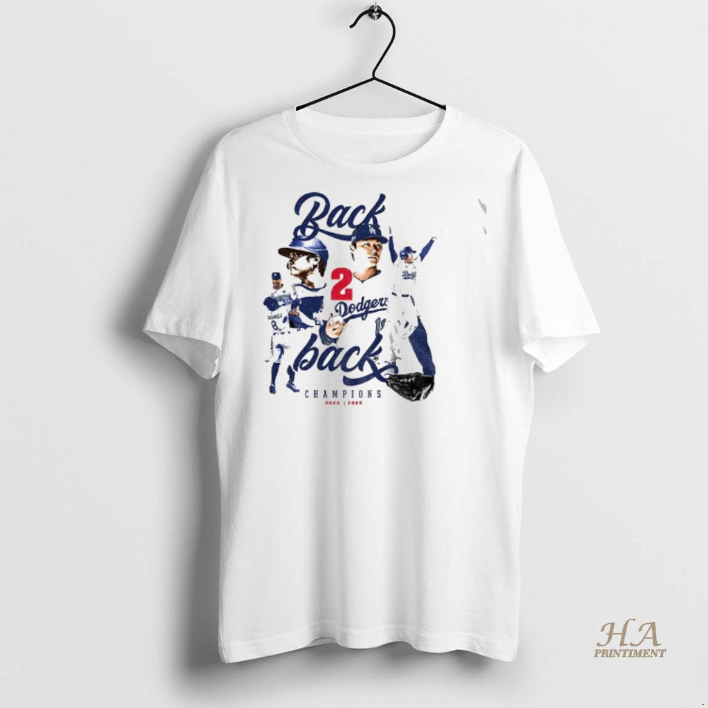 Official Back 2 Back Los Angeles Dodgers World Series Champions 2025 Mlb Baseball Shirt