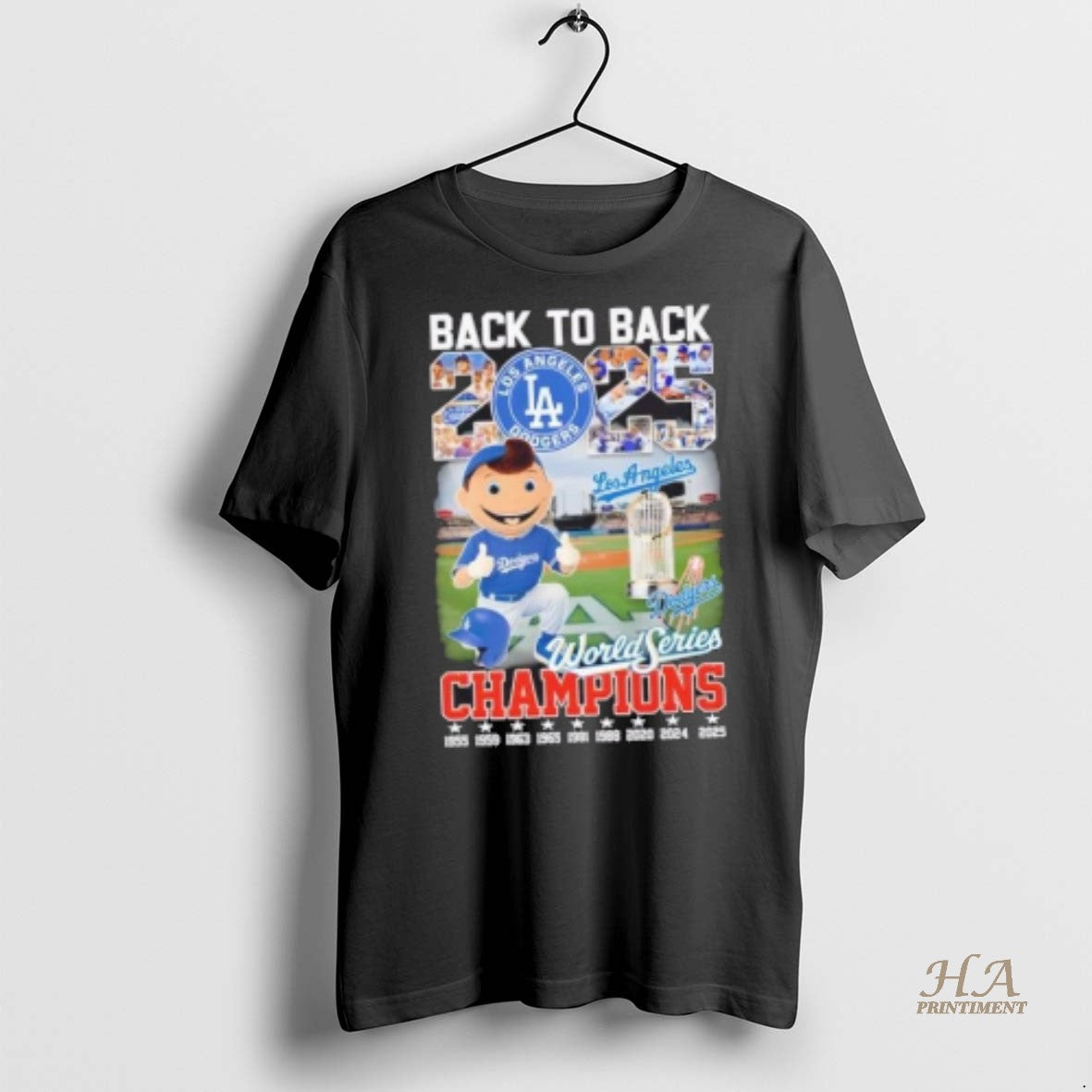 Official Back To Back 2025 World Series Champions 9x Times Los Angeles Dodgers Shirt