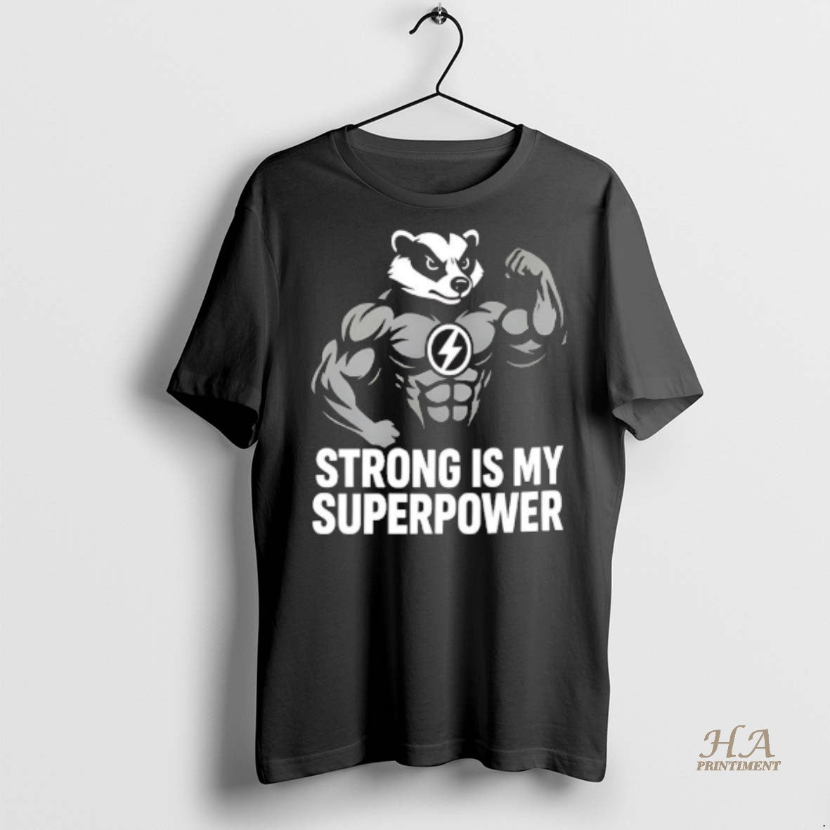 Official Badger Strong Is My Superpower Black Shirt