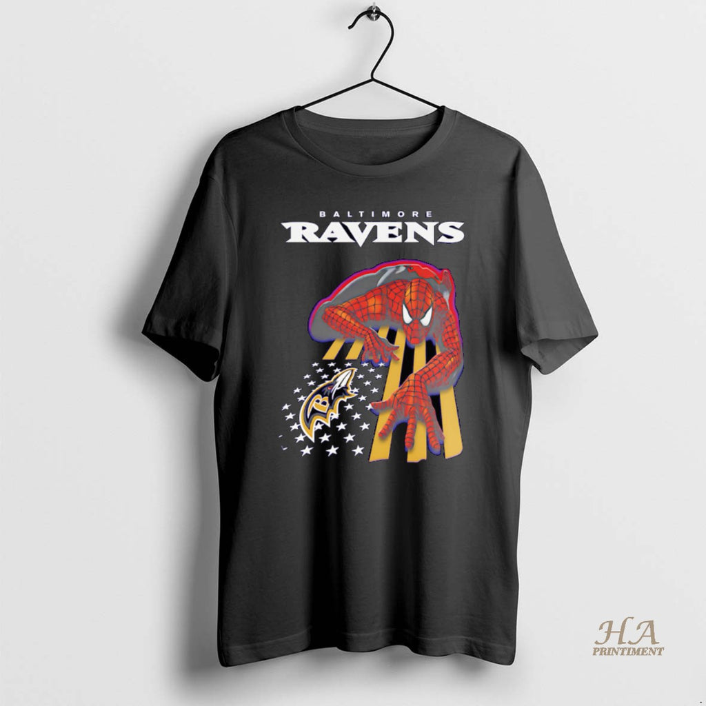 Official Baltimore Ravens Spiderman America Flag