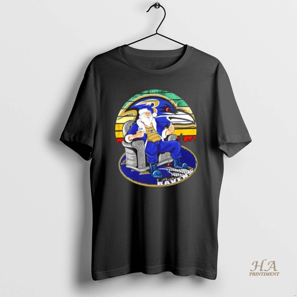 Official Baltimore Ravens X Santa Claus Christmas Vintage