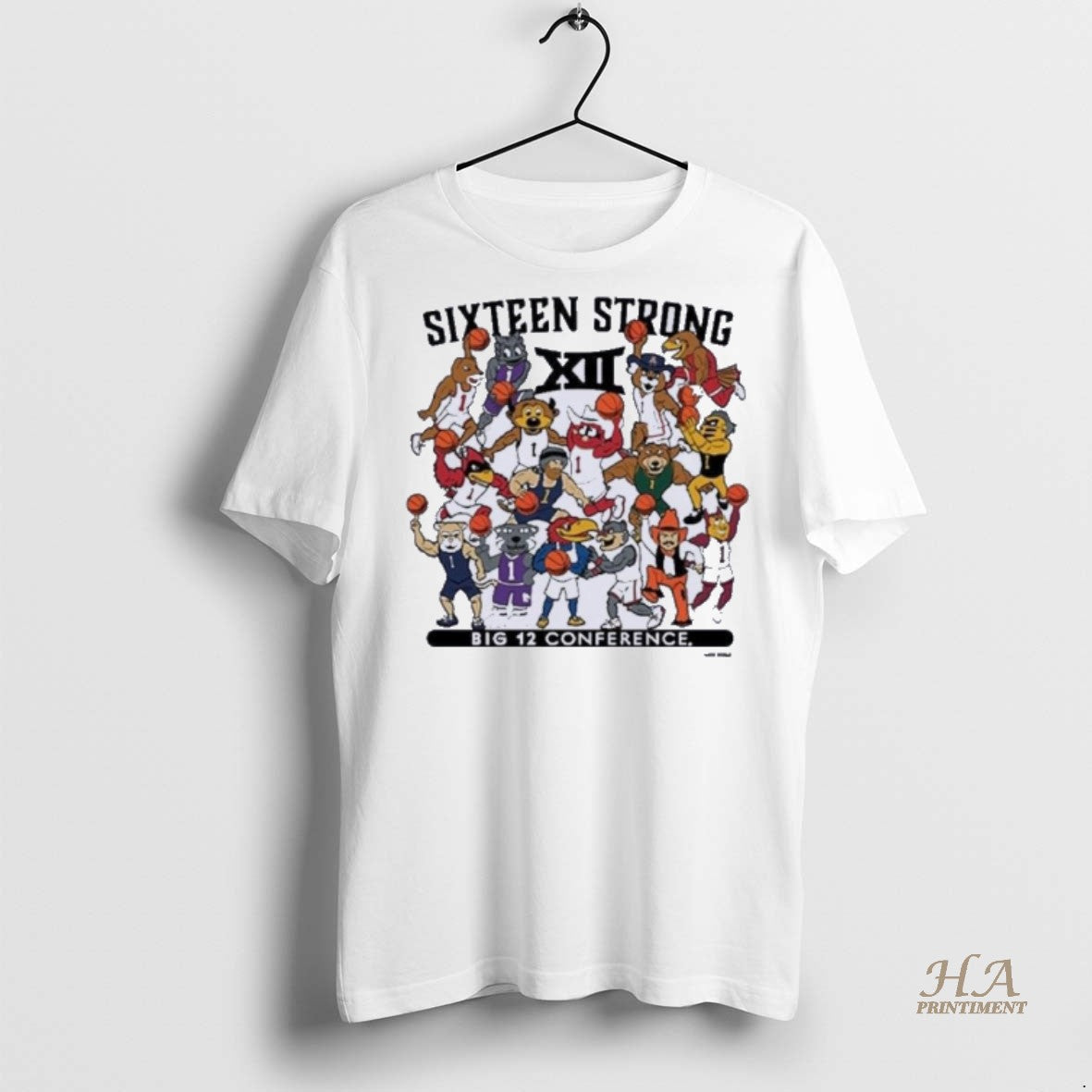 Official Big 12 Basketball Mascot Sixteen Strong Shirt