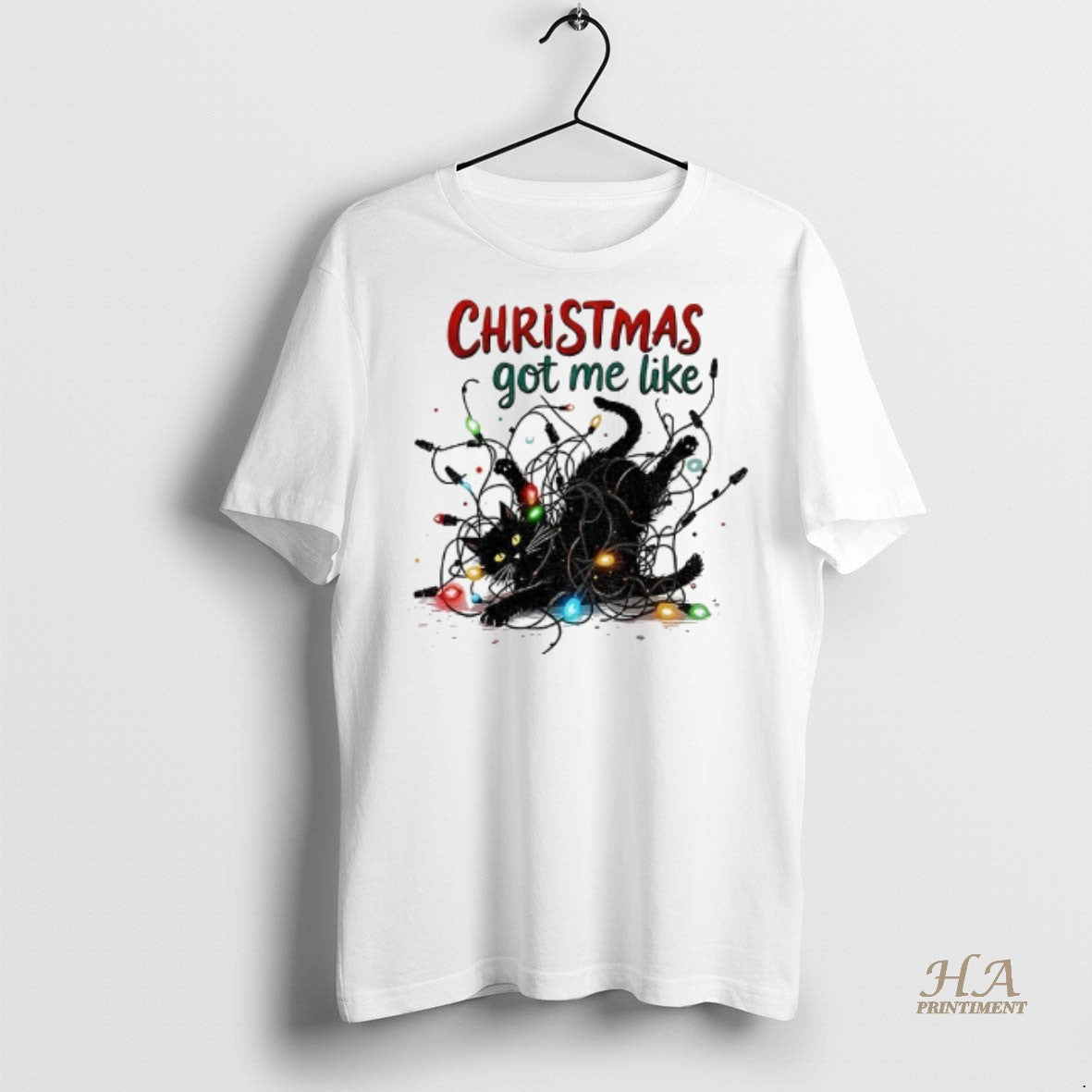 Official Black Cat Christmas Got Me Like Merry Christmas Shirt