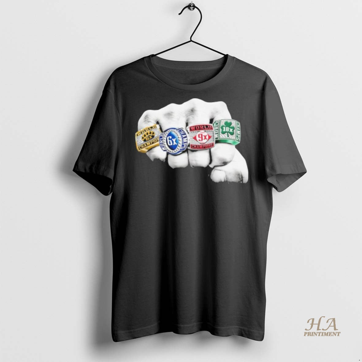 Official Boston Sports Teams Champions Hand Rings Shirt