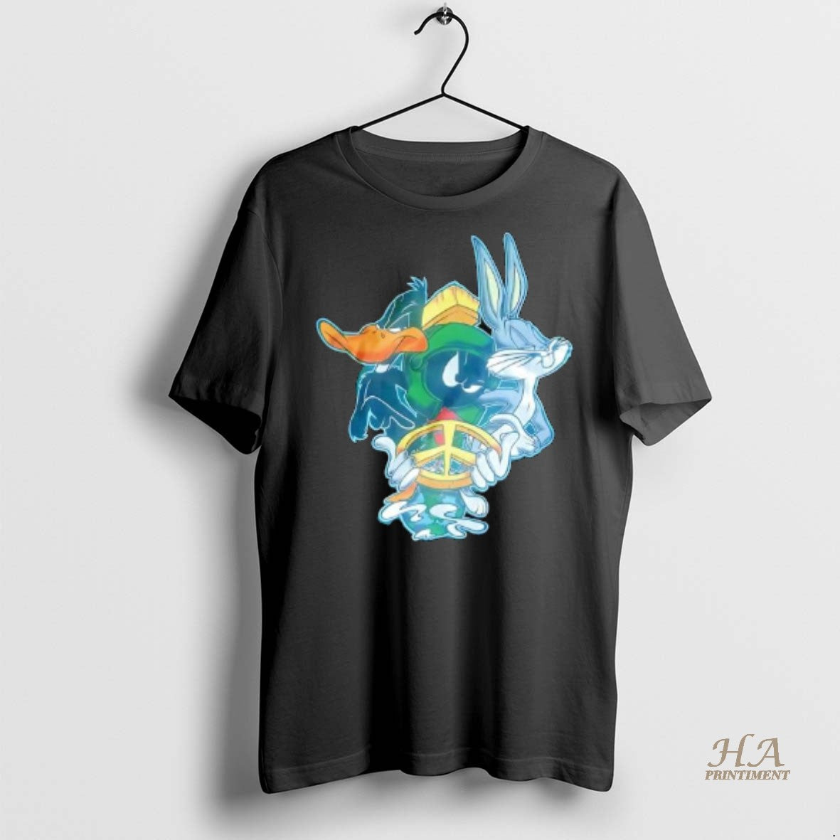 Official Bugs Bunny Daffy Duck And Marvin The Martian Cartoon Shirt
