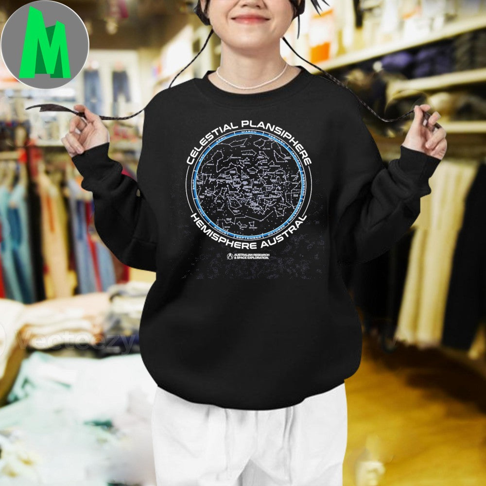 Celestial Planisphere Southern Hemisphere Star Map T-Shirt