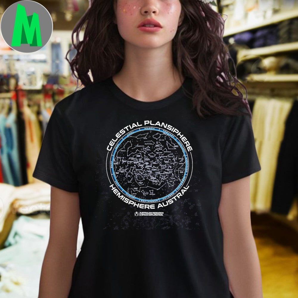 Celestial Planisphere Southern Hemisphere Star Map T-Shirt
