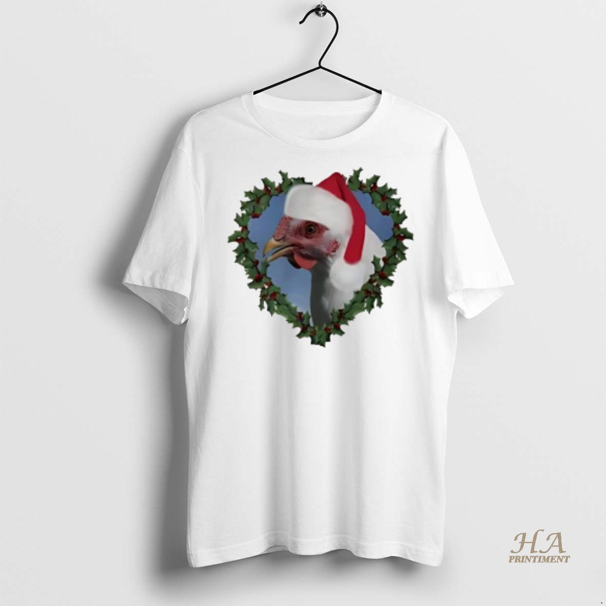 Official Christmas Chicken Hat Santa Shirt