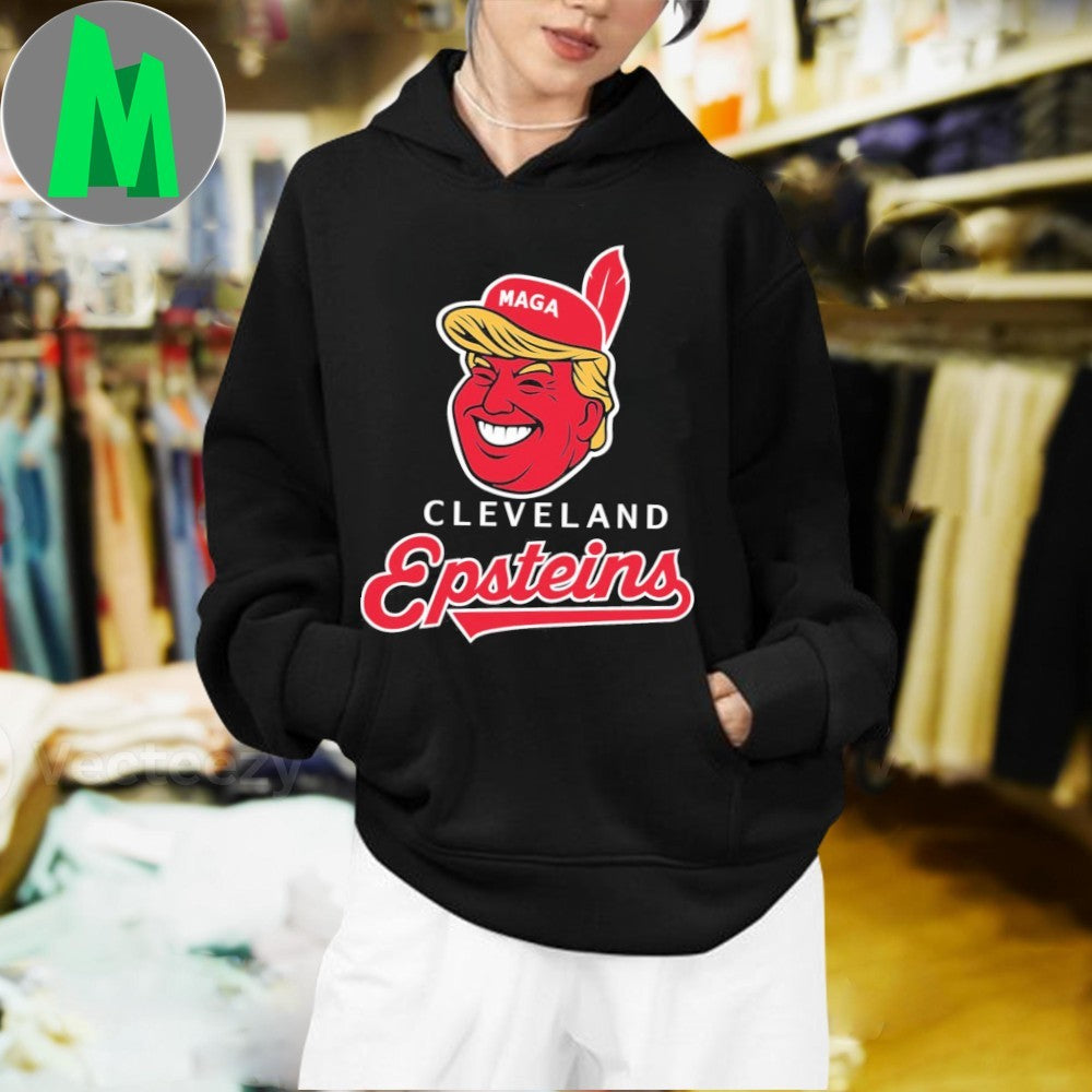 Cleveland Epstein’s Trump Chief Wahoo Parody T-Shirt – Political Satire & Controversial Humor