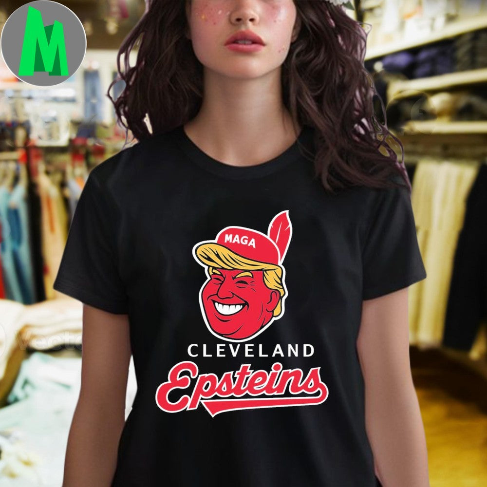 Cleveland Epstein’s Trump Chief Wahoo Parody T-Shirt – Political Satire & Controversial Humor