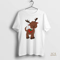 Official Cute Christmas Reindeer Cartoon Illustration White