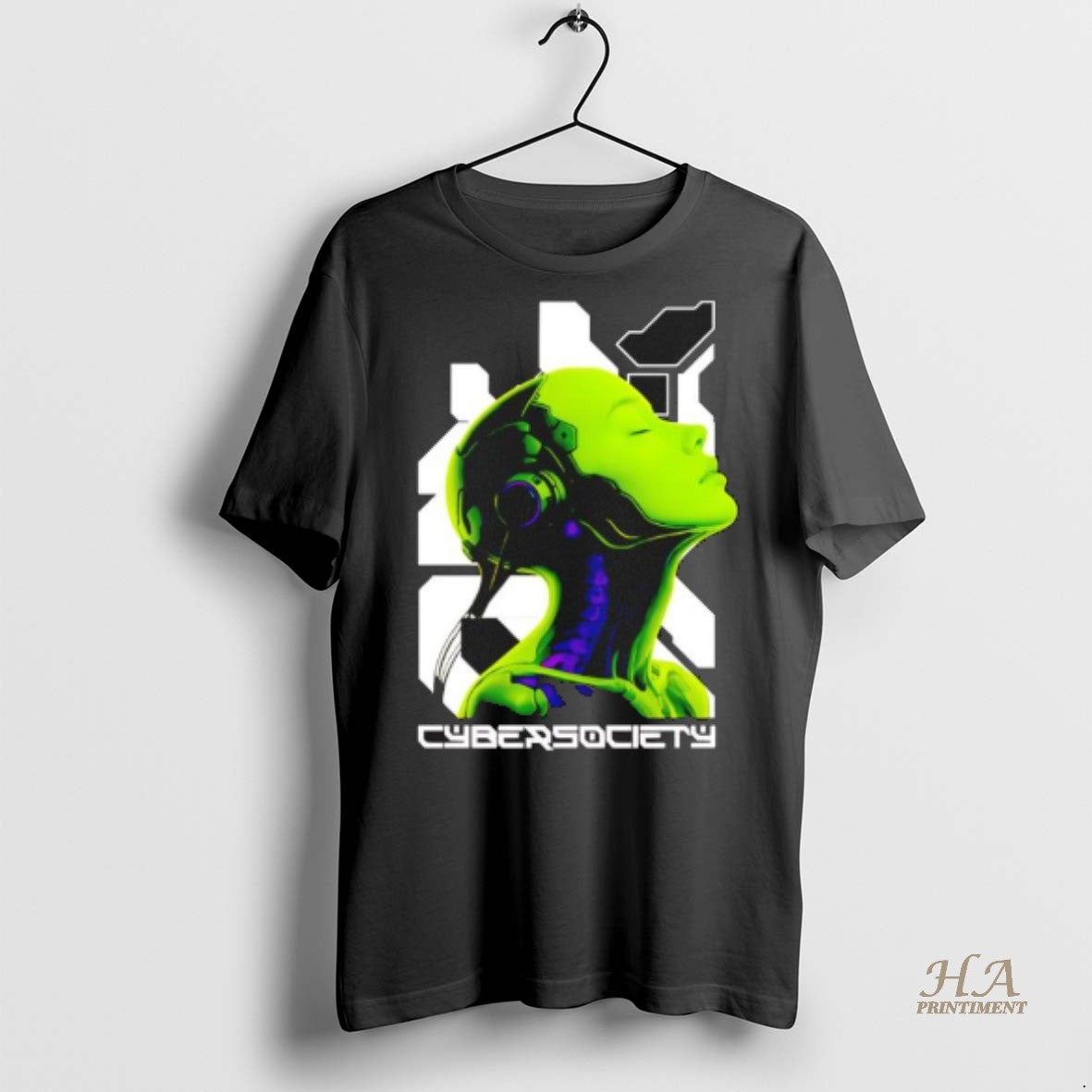 Official Cybersociety Data Crash Art Black Shirt