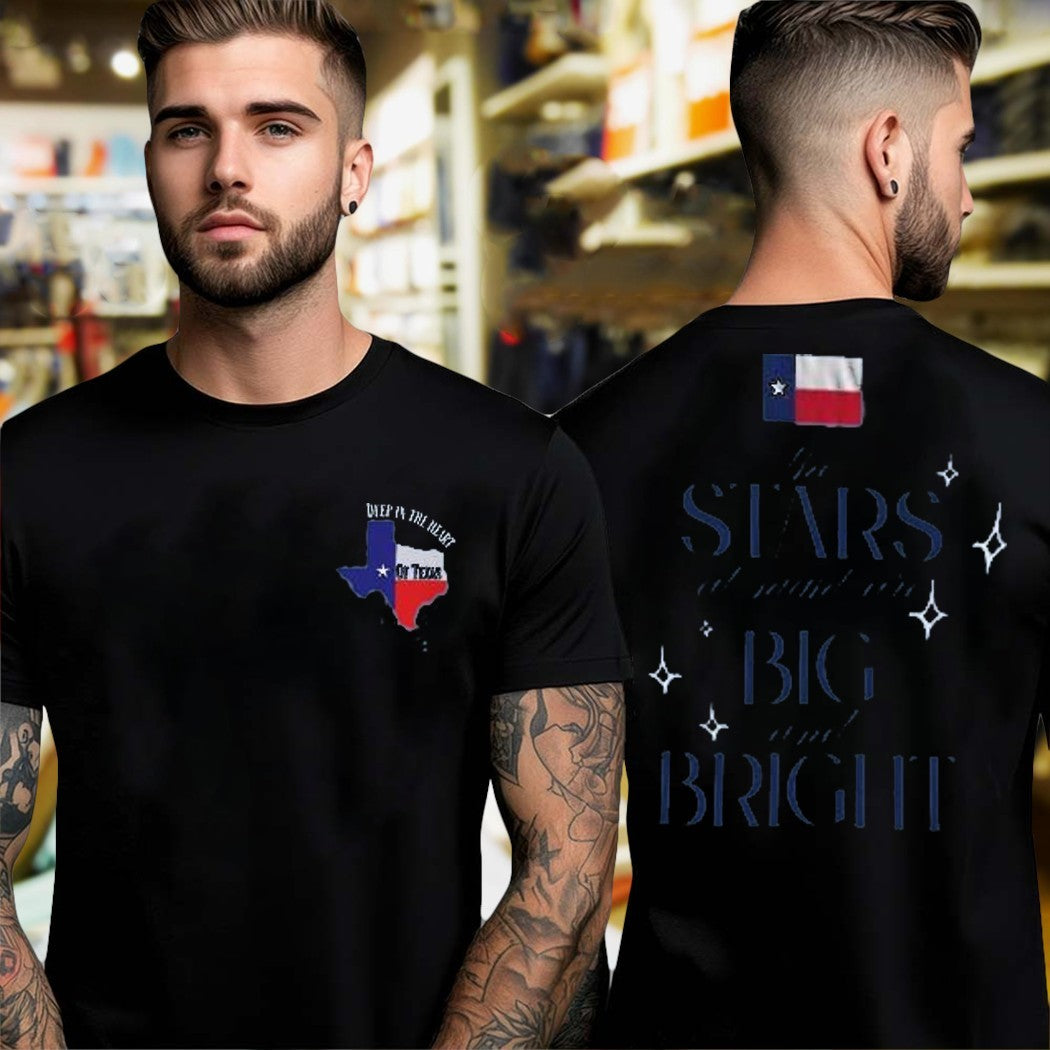 Deep In The Heart Of Texas Stars At Night Texas Flood Relief Fundraiser Two Sides Shirt