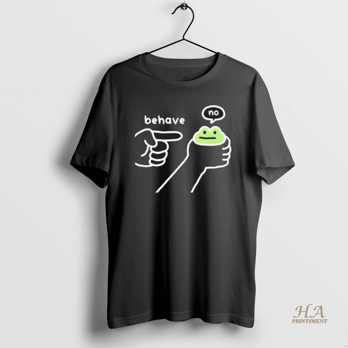 Official Dishonest Frog Washed Behave No Black