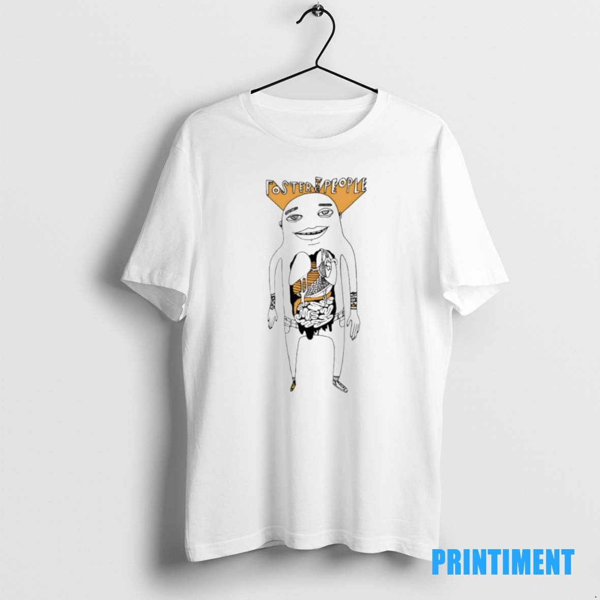 Official Foster The People Yellow Organ Graphic Tee Sweater