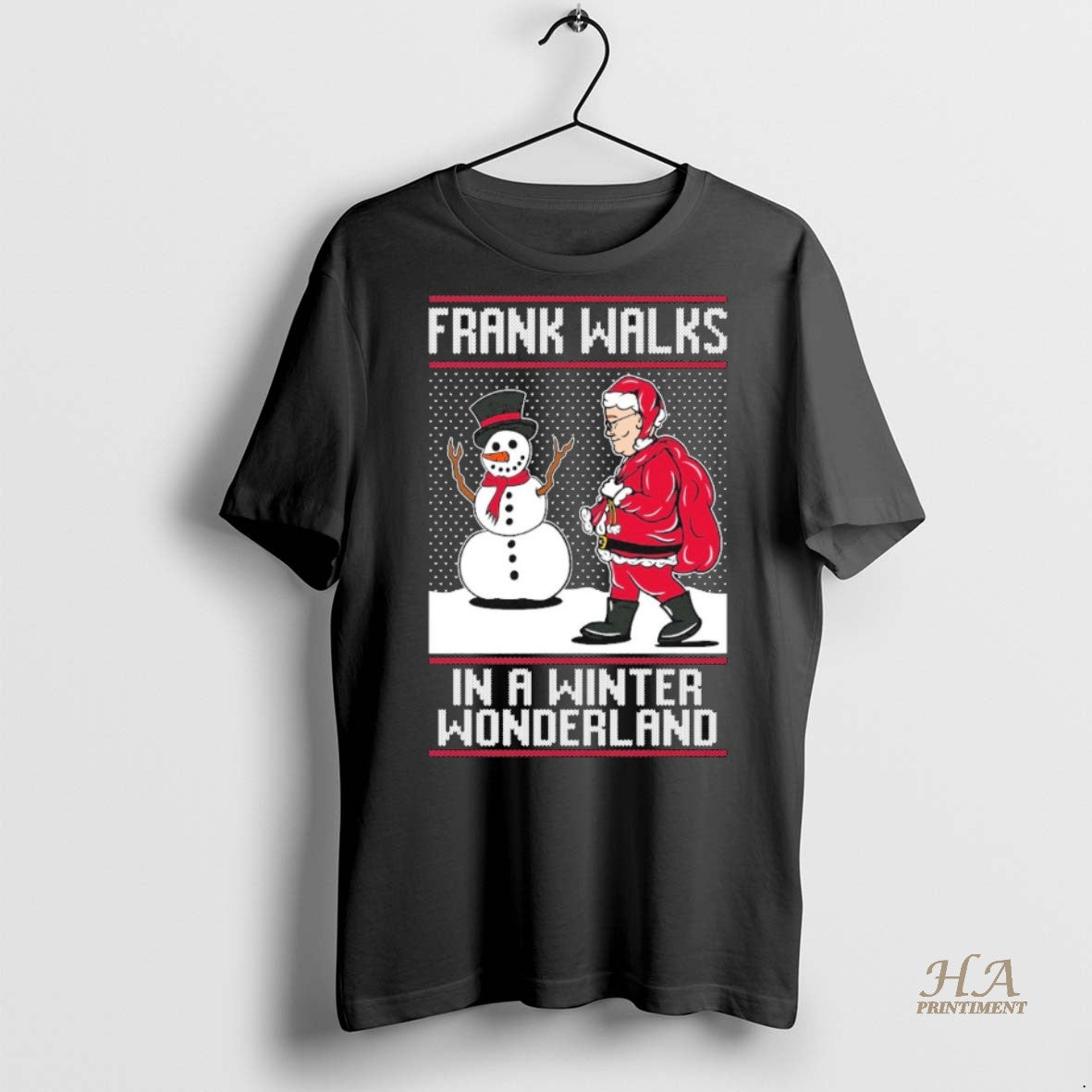 Official Frank Walks In A Winter Wonderland Ugly Christmas Shirt