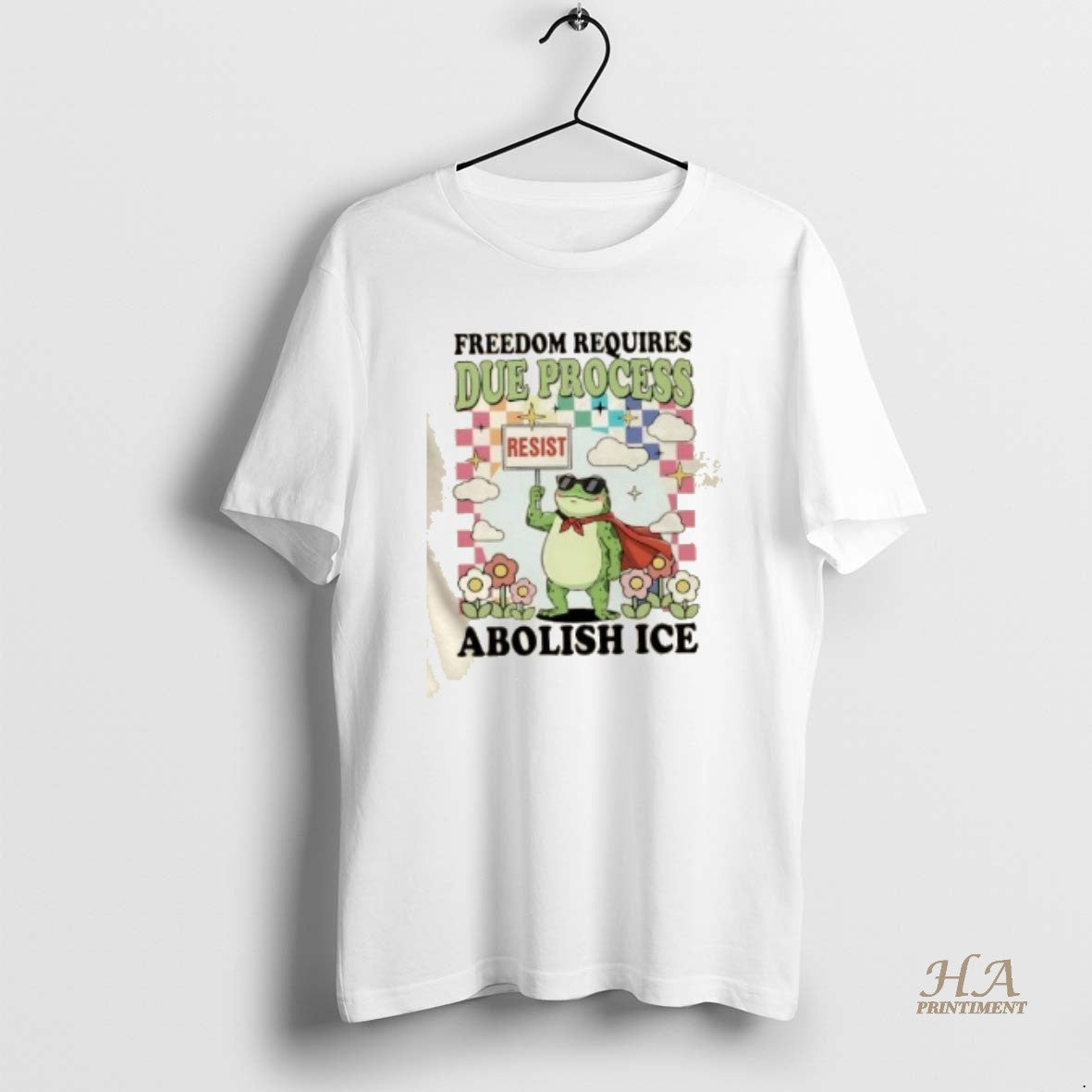 Official Frog Resist Freedom Requires Due Process Abolish Ice