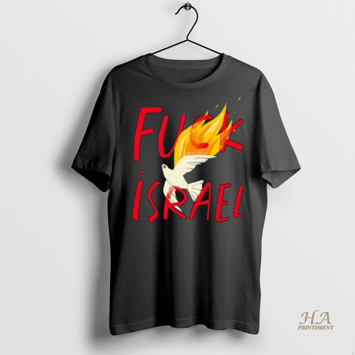 Official Fuck Israel White Dove Shirt