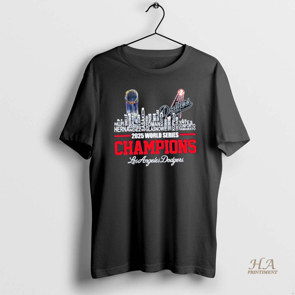 Official Funny Los Angeles Dodgers 2025 World Series Champs Skyline