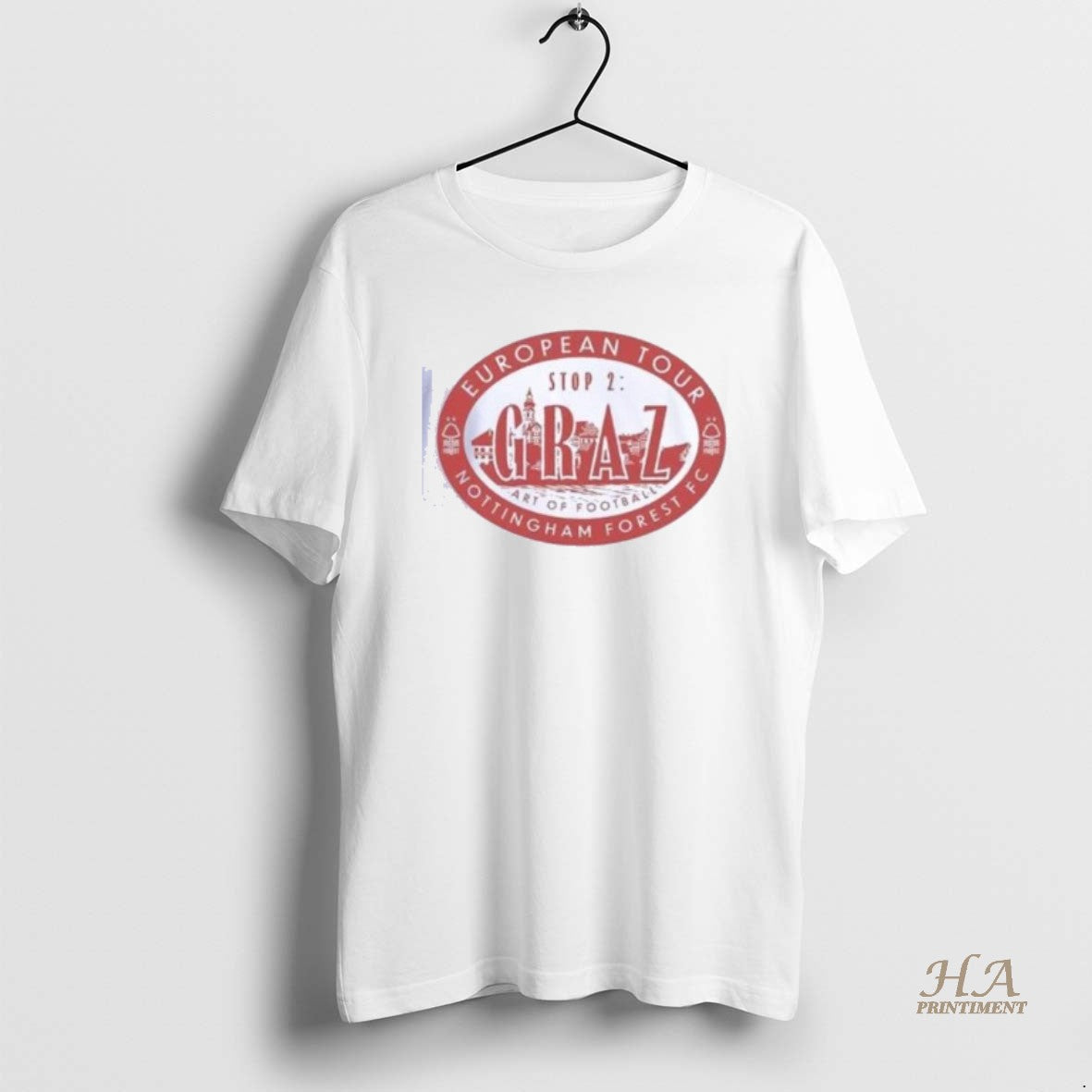 Official Graz Stop 2 Art Of Football European Tour Nottingham Forest Fc Logo Shirts