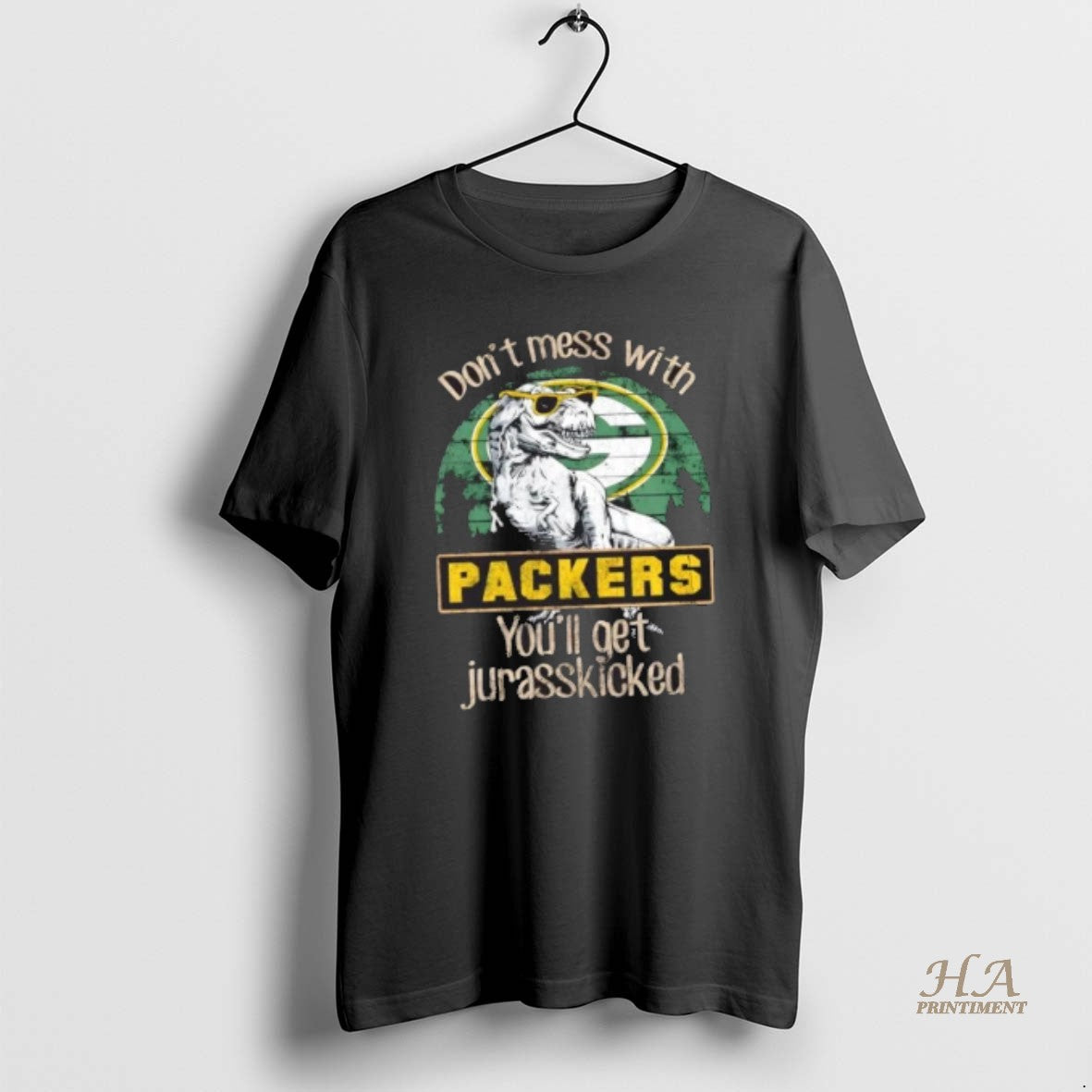 Official Green Bay Packers Dont Mess With Packersaurus Youll Get Jurasskicked