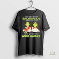 Official Grinch My Day Starts Backwards Go To Bed Wide Awake Christmas Shirt