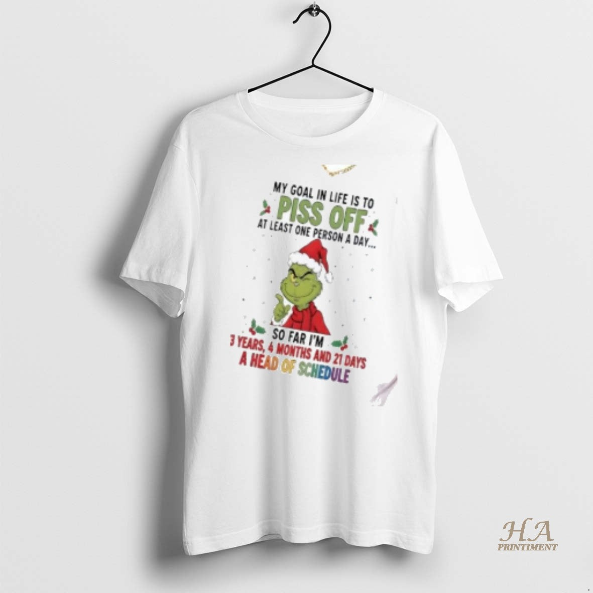 Official Grinch My Goal In Life Is To Piss Off Christmas Shirt